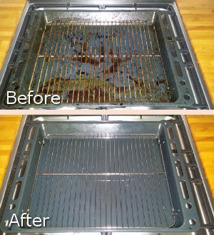 After and Before Cleaning of the Grill